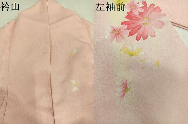 平和屋着物●小振袖　二尺袖　舞花文　暈し染め　洗える着物　AABG7151ph