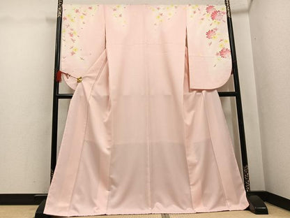 平和屋着物●小振袖　二尺袖　舞花文　暈し染め　洗える着物　AABG7151ph