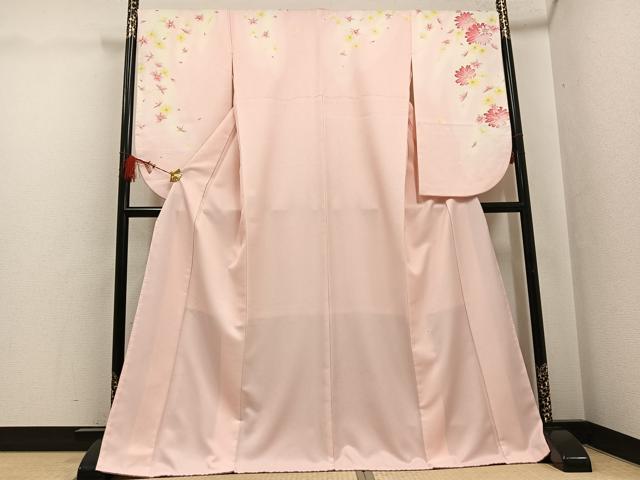 平和屋着物●小振袖　二尺袖　舞花文　暈し染め　洗える着物　AABG7151ph