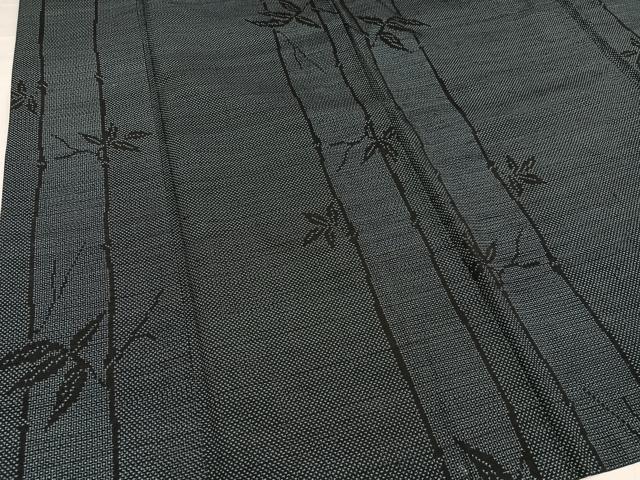 平和屋着物●塩沢紬　110亀甲　笹竹文　正絹　逸品　AABG7152ph