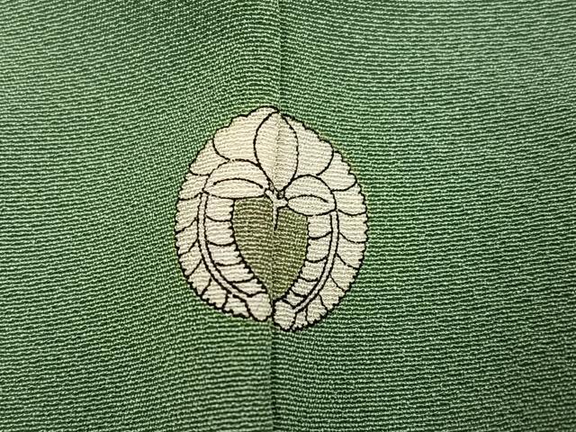 平和屋着物●本草木染作家　瑞鳳　色無地　老竹色　正絹　逸品　未使用　AABG7154ph