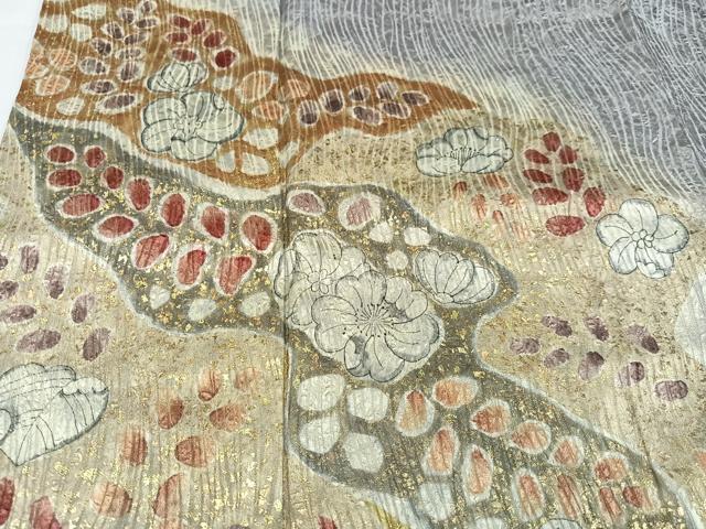 平和屋着物●訪問着　辻が花　暈し染め　金彩　正絹　逸品　AABG7156ph