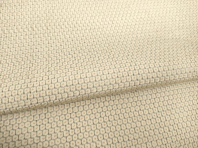 平和屋着物▽本塩沢 単衣 110亀甲 総詰め 正絹 逸品 AABG7201ck