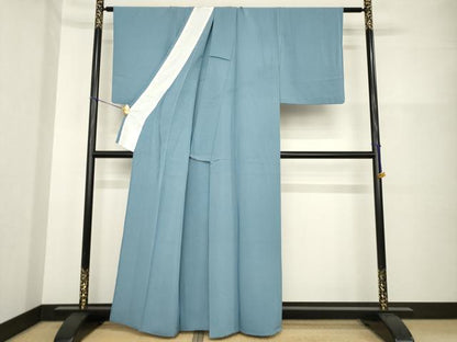 平和屋着物▽上質な色無地 単衣 舛花色 正絹 逸品 AABG7211ck