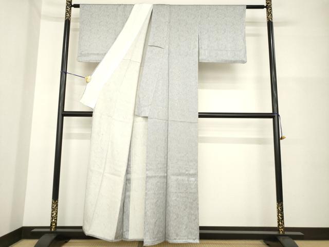 平和屋着物▽上質な小紋 単衣 霞文 正絹 逸品 AABG7212ck