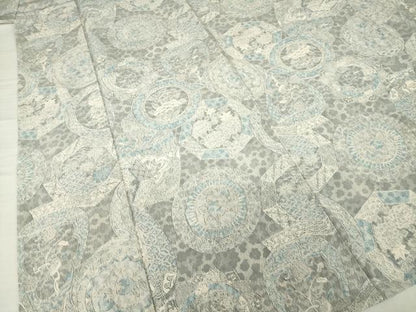 平和屋着物▽上質な小紋 単衣 陶器花文 正絹 逸品 AABG7213ck