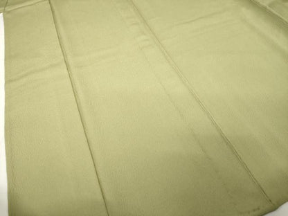 平和屋着物▽上質な色無地 単衣 黄海茶色 正絹 逸品 AABG7214ck