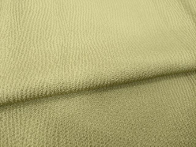 平和屋着物▽上質な色無地 単衣 黄海茶色 正絹 逸品 AABG7214ck
