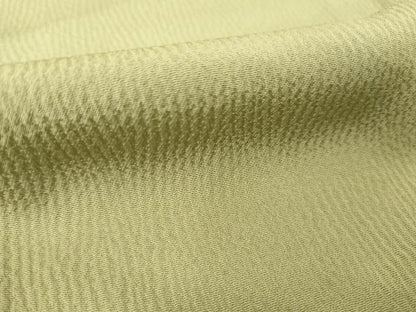 平和屋着物▽上質な色無地 単衣 黄海茶色 正絹 逸品 AABG7214ck