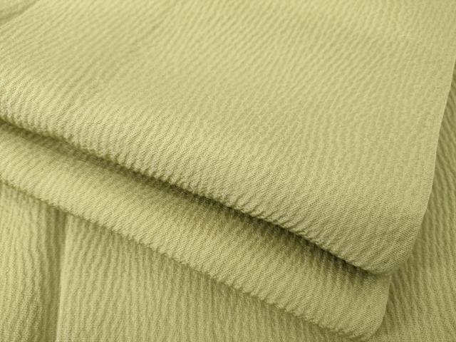 平和屋着物▽上質な色無地 単衣 黄海茶色 正絹 逸品 AABG7214ck