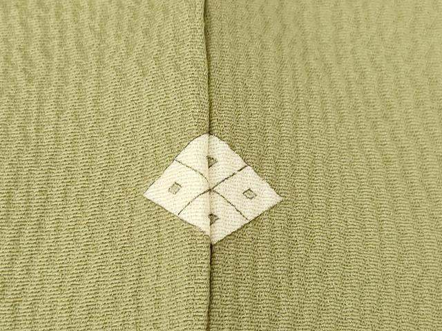 平和屋着物▽上質な色無地 単衣 黄海茶色 正絹 逸品 AABG7214ck