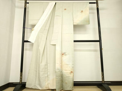 平和屋着物▽訪問着 単衣 辻が花 舞花文 暈し染め 金彩 正絹 逸品 AABG7219ck
