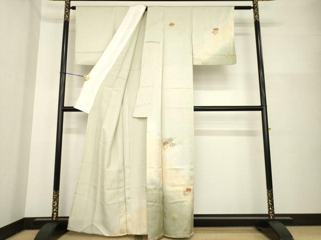 平和屋着物▽訪問着 単衣 辻が花 舞花文 暈し染め 金彩 正絹 逸品 AABG7219ck