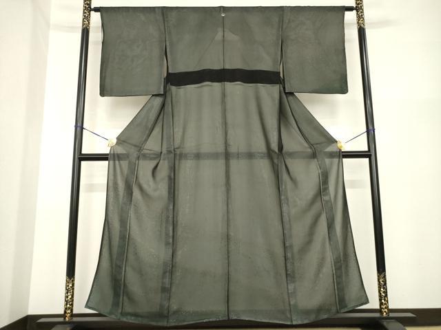 平和屋着物▽訪問着 単衣 紗袷 紗×絽 暈し染め 金彩 正絹 逸品 AABG7249ck