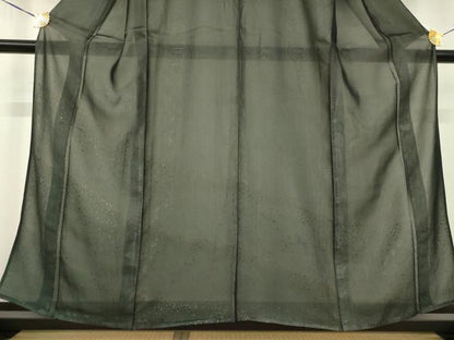平和屋着物▽訪問着 単衣 紗袷 紗×絽 暈し染め 金彩 正絹 逸品 AABG7249ck