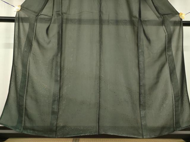 平和屋着物▽訪問着 単衣 紗袷 紗×絽 暈し染め 金彩 正絹 逸品 AABG7249ck