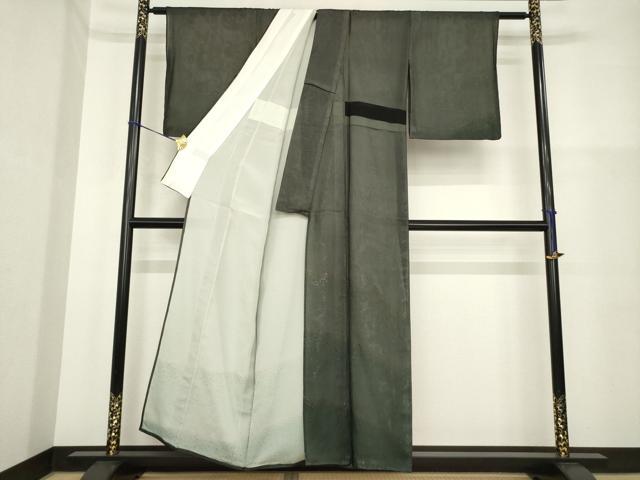 平和屋着物▽訪問着 単衣 紗袷 紗×絽 暈し染め 金彩 正絹 逸品 AABG7249ck