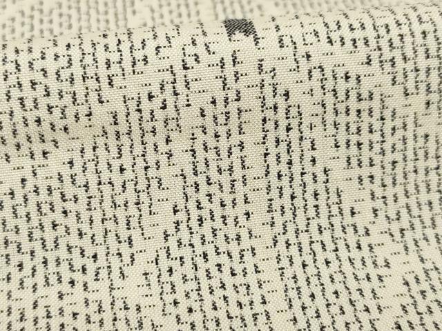 平和屋着物▽上質な紬 単衣 麻の葉文様 正絹 逸品 AABG7257ck
