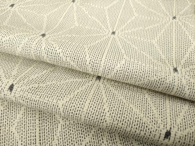 平和屋着物▽上質な紬 単衣 麻の葉文様 正絹 逸品 AABG7257ck