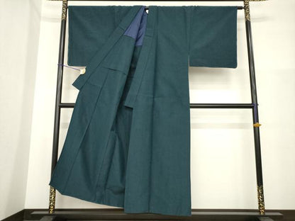 平和屋着物▽男性 単衣 色無地 褐返し色 正絹 逸品 AABG7271ck
