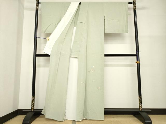 平和屋着物▽豪華色留袖 単衣 総刺繍 舞花文 金糸 正絹 逸品 AABG7273ck