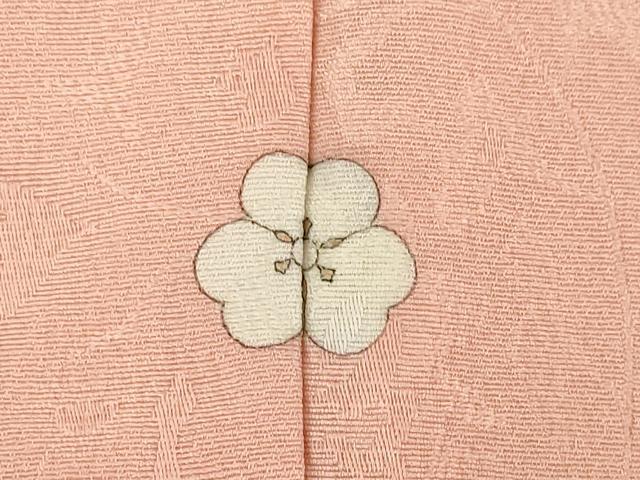 平和屋着物▽上質な色無地 単衣 花蔦草地紋 ときがら茶色 正絹 逸品 AABG7278ck