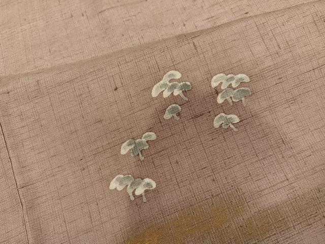 平和屋着物●訪問着　紬地　樹林文　暈し染め　金彩　正絹　逸品　AABG7284ph