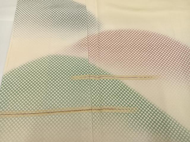 平和屋着物●訪問着　刺繍　遠山文　暈し染め　金糸　ロング丈　正絹　逸品　未使用　AABG7285ph