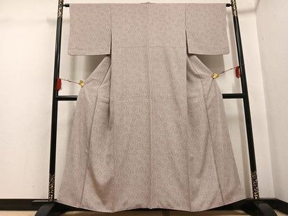 平和屋着物●上質な小紋　菊唐草文　正絹　逸品　AABG7286ph