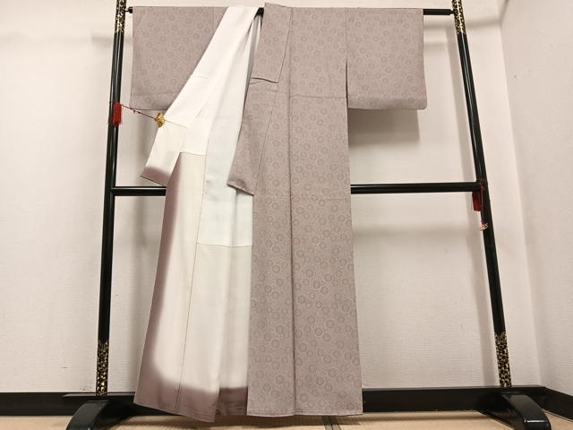 平和屋着物●上質な小紋　菊唐草文　正絹　逸品　AABG7286ph