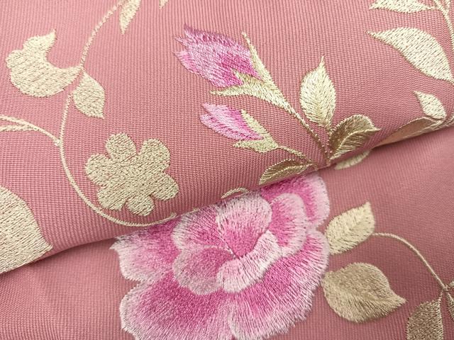 平和屋着物●ファッションブランド　hiromichi nakano　ヒロミチナカノ　女性　行灯袴　刺繍　草花文　金糸　洗える着物　AABG7291ph