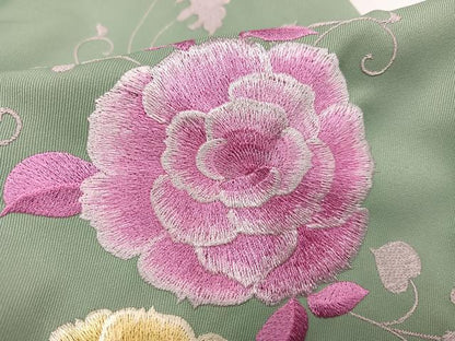 平和屋着物●ファッションブランド　hiromichi nakano　ヒロミチナカノ　女性　行灯袴　刺繍　草花文　金糸　洗える着物　AABG7292ph