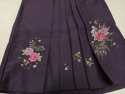 平和屋着物●藤田志穂 　女性　行灯袴　刺繍　舞花文　洗える着物　AABG7294ph