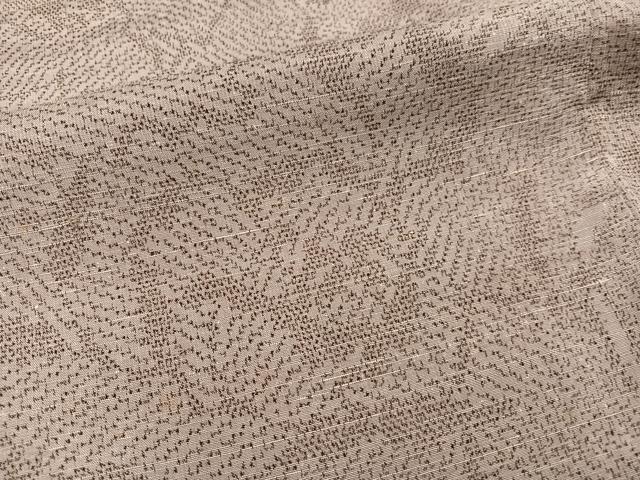 平和屋着物●上質な紬　牡丹文　正絹　逸品　AABG7296ph
