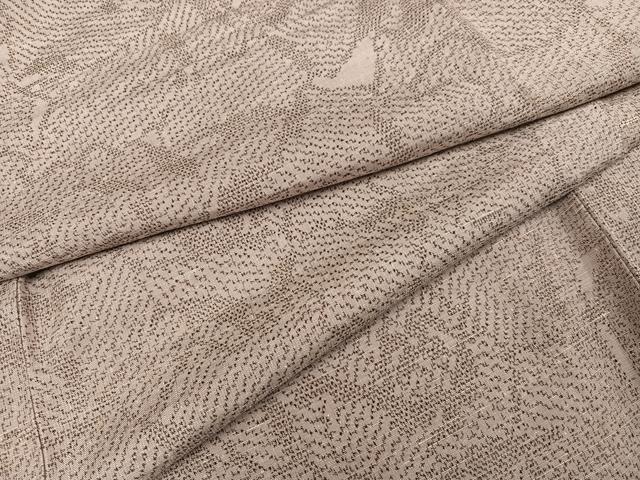 平和屋着物●上質な紬　牡丹文　正絹　逸品　AABG7296ph