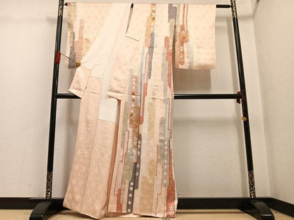 平和屋着物●創業460年・千總　訪問着　駒刺繍　絞り　花間道　金彩　高島屋扱い　正絹　逸品　AABG7299ph