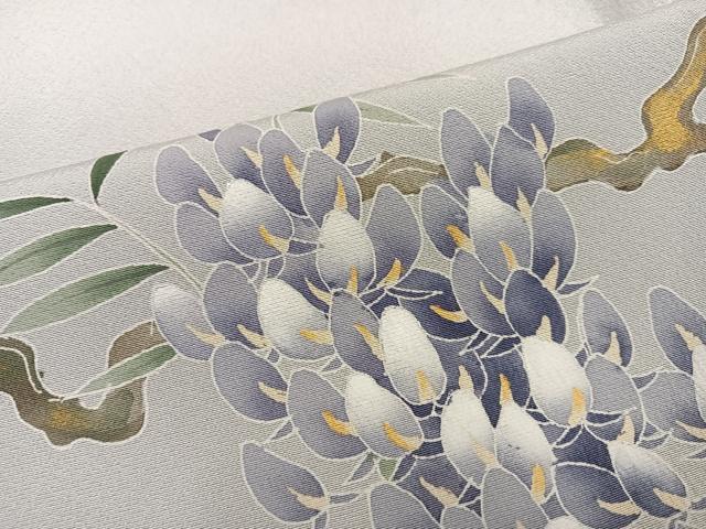 平和屋着物●訪問着　友禅　作家物　修作　藤花房　金彩　正絹　逸品　AABG7300ph