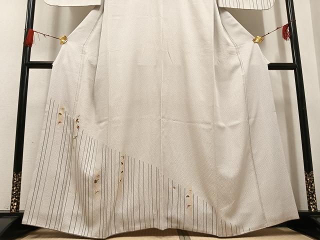 平和屋着物●訪問着　刺繍　松竹梅文　金糸　正絹　逸品　AABG7303ph