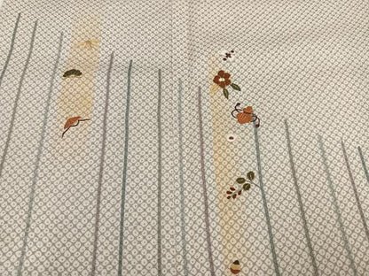 平和屋着物●訪問着　刺繍　松竹梅文　金糸　正絹　逸品　AABG7303ph