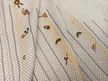 平和屋着物●訪問着　刺繍　松竹梅文　金糸　正絹　逸品　AABG7303ph