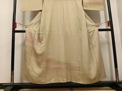 平和屋着物●訪問着　お召地　刺繍　橘文　暈し染め　正絹　逸品　AABG7310ph