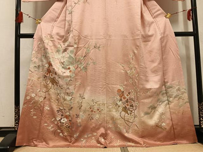 平和屋着物●訪問着　花筏文　暈し染め　金彩　正絹　逸品　AABG7311ph
