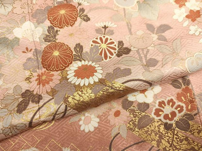 平和屋着物●訪問着　花筏文　暈し染め　金彩　正絹　逸品　AABG7311ph