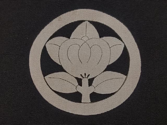 平和屋着物●男性　黒紋付・羽織セット　正絹　逸品　AABG7317ph