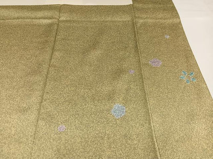 平和屋着物●訪問着　草花舞蝶文　金彩　正絹　逸品　AABG7318ph