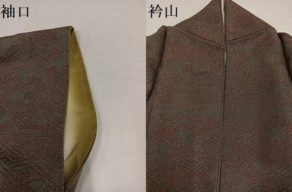 平和屋着物●人間国宝　初代六谷梅軒の息子　二代目　六谷梅軒(六谷博臣)江戸小紋　風景草花文　正絹　逸品　AABG7320ph
