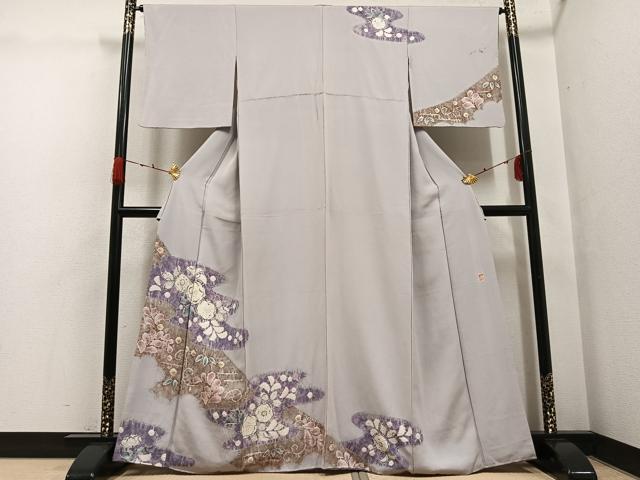 平和屋着物●十日町　名門　滝泰謹製　訪問着　辻が花　絞り　正絹　逸品　AABG7322ph
