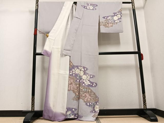 平和屋着物●十日町　名門　滝泰謹製　訪問着　辻が花　絞り　正絹　逸品　AABG7322ph