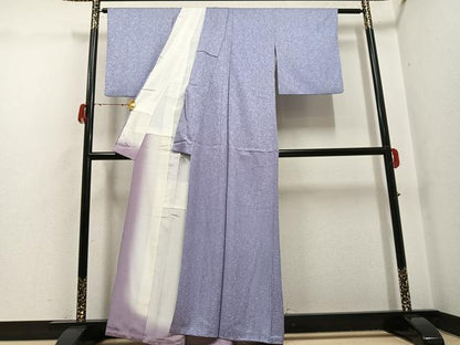 平和屋着物●上質な色無地　唐草地紋　蘇色　正絹　逸品　AABG7324ph