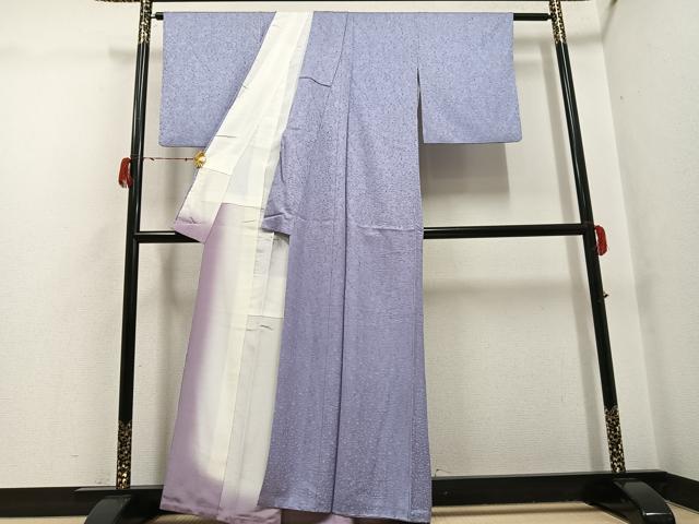平和屋着物●上質な色無地　唐草地紋　蘇色　正絹　逸品　AABG7324ph